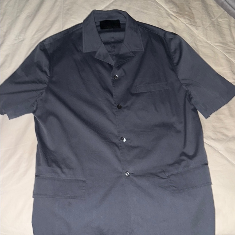 Prada Men’s Minimalist Utility Style Short Sleeve Blazer